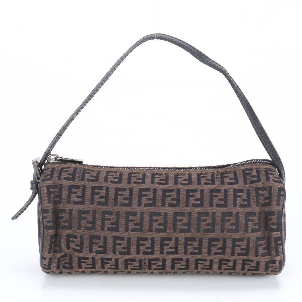 極美品 FENDI ズッキーノ アクセサリーポーチ レザー キャンバス 極美品 FENDI ズッキーノ アクセサリーポーチ レザー キャンバス