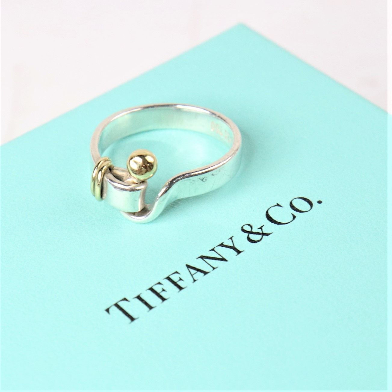 希少 TIFFANY&Co. ティファニー フック＆アイ リング シルバー 