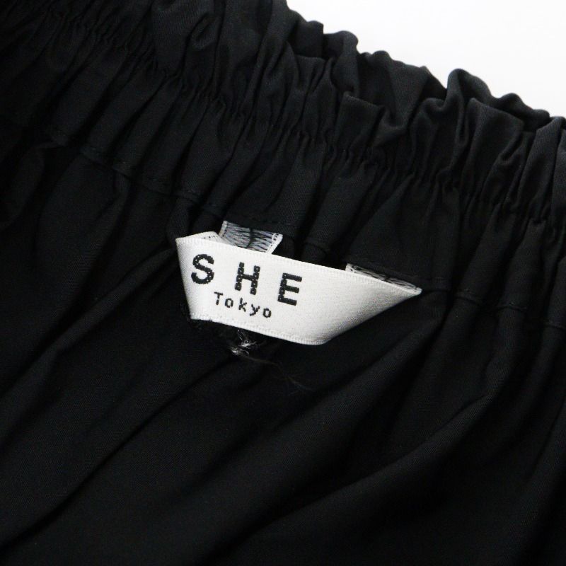 美品　SHETokyo スカート　34 SHE TOKYO シートウキョウ レイヤードスカート 34 ネイビー
