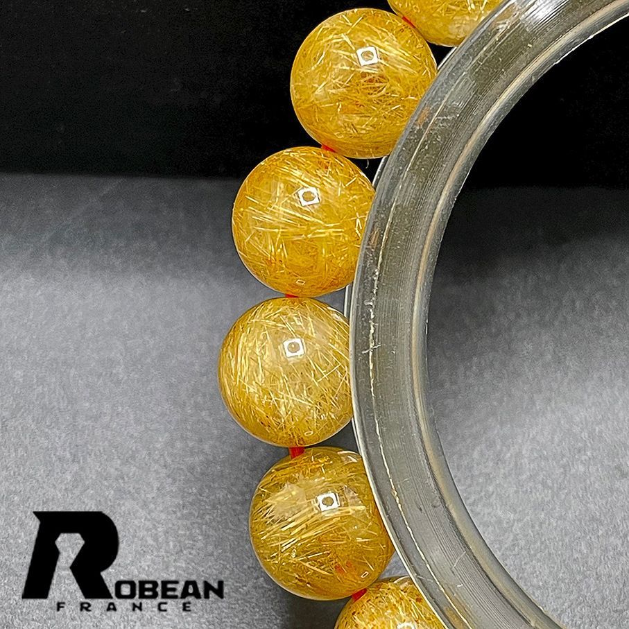 レア EU製 定価10万円☆ROBEAN・タイチンルチル☆黄金針水晶 ゴールド 