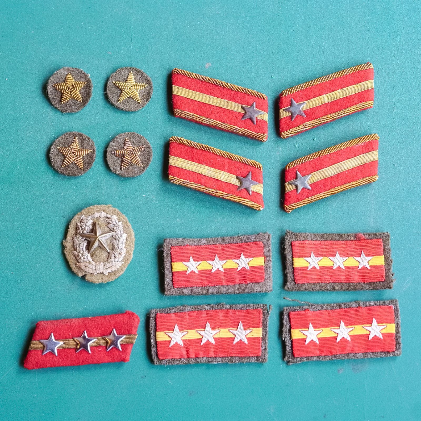 戦前 戦中 伍長襟章 将校 日本軍 ボタン 日本陸軍 階級章 部隊章