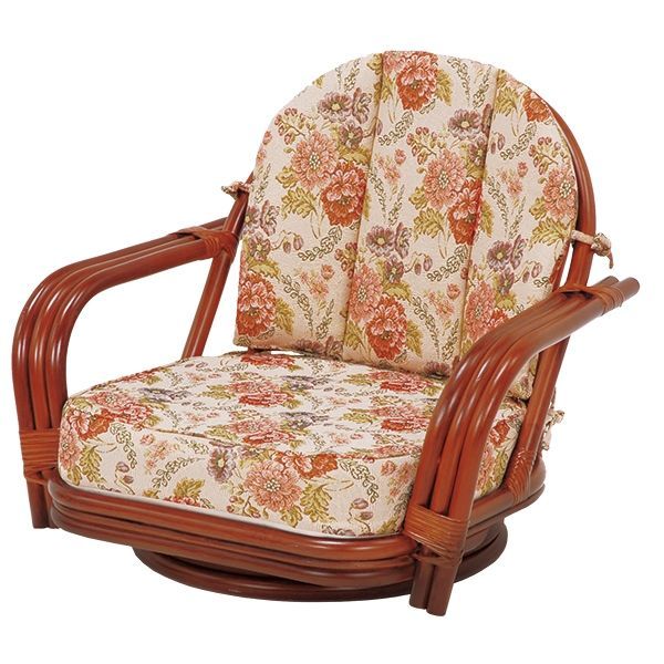 籐回転椅子【ロータイプ】座面高16cm  籐家具 籐製品 籐座椅子 籐座いす 籐座 天然 籐椅子 ラタン 回転座椅子 腰痛 敬老の日 ギフト 藤椅子 藤座椅子 藤イス RZ-931 OA