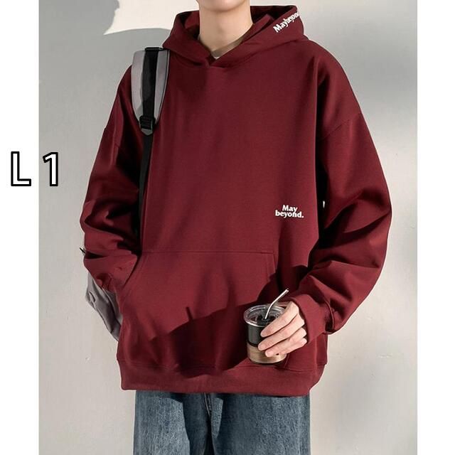 L 1 秋冬 メンズ 服 シンプル ファッション オシャレ 大人 かっこいい 大きいサイズ ストリート 紳士服 アンカー レッド 厚手 フード付き スウェット シャツ アメリカン パーカー プルオーバー ジャケット パーカー メンズ 秋服 長袖 プルオーバー かっこいい トレーナー