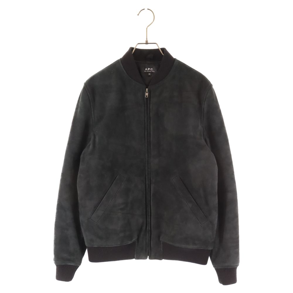 極美品　A.P.C. MOTO ブルゾン　サイズM レザージャケット ブラック A.P.C.(アーペーセー) motoブルゾン☆ レザージャケット☆M size