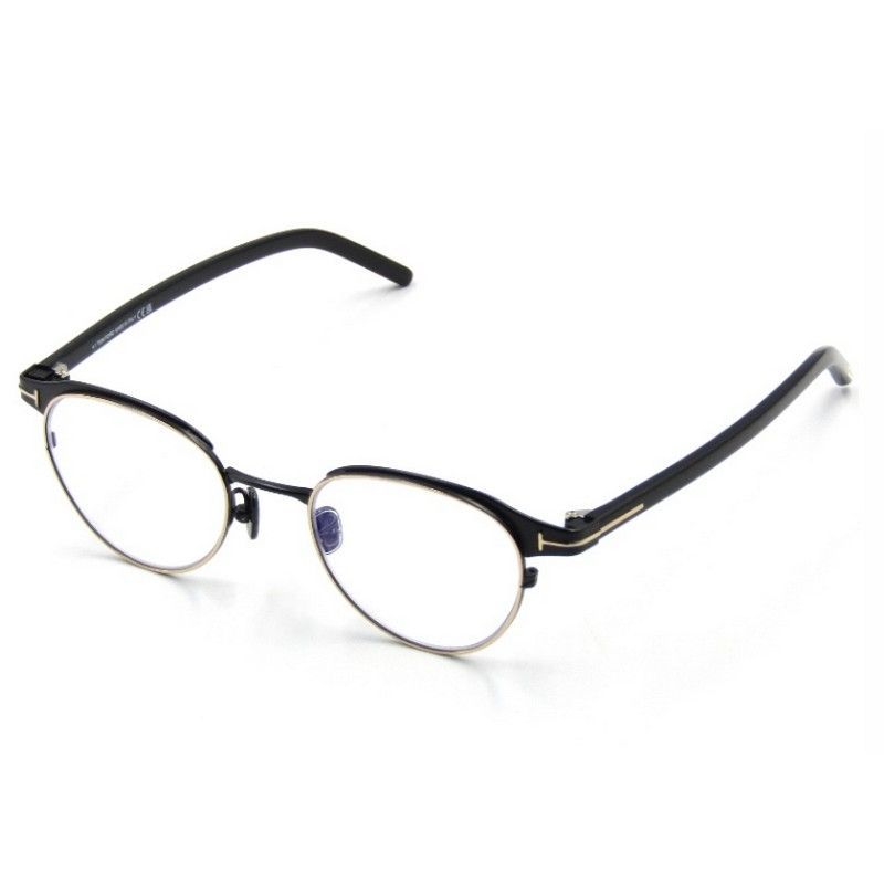 TOM FORD トムフォード FT5863DB 002 Eyeglass Frames メガネフレーム TF5863DB 002 フレームカラー ブラック/シャンパンゴールド AsianFit BLUE BLOCK FILTER