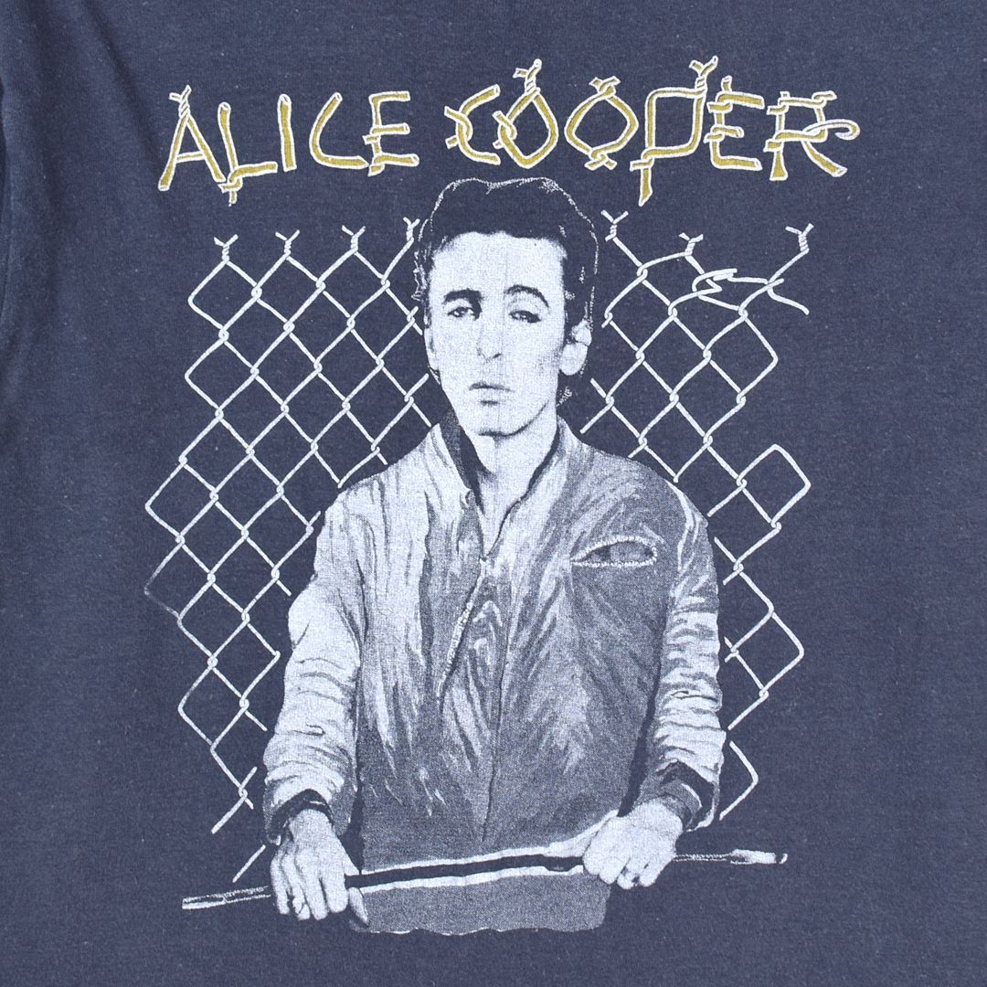 80s Hanes アリスクーパー バンドtシャツ USA製 ブラック M（80s  