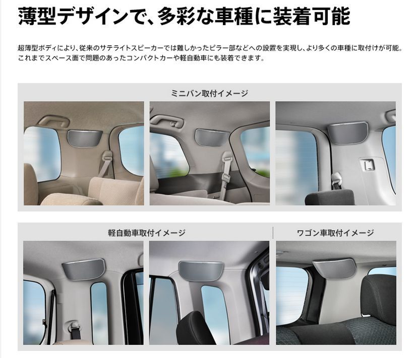 カロッツェリア薄型高音質HVTサテライトスピーカーTS-STH1100
