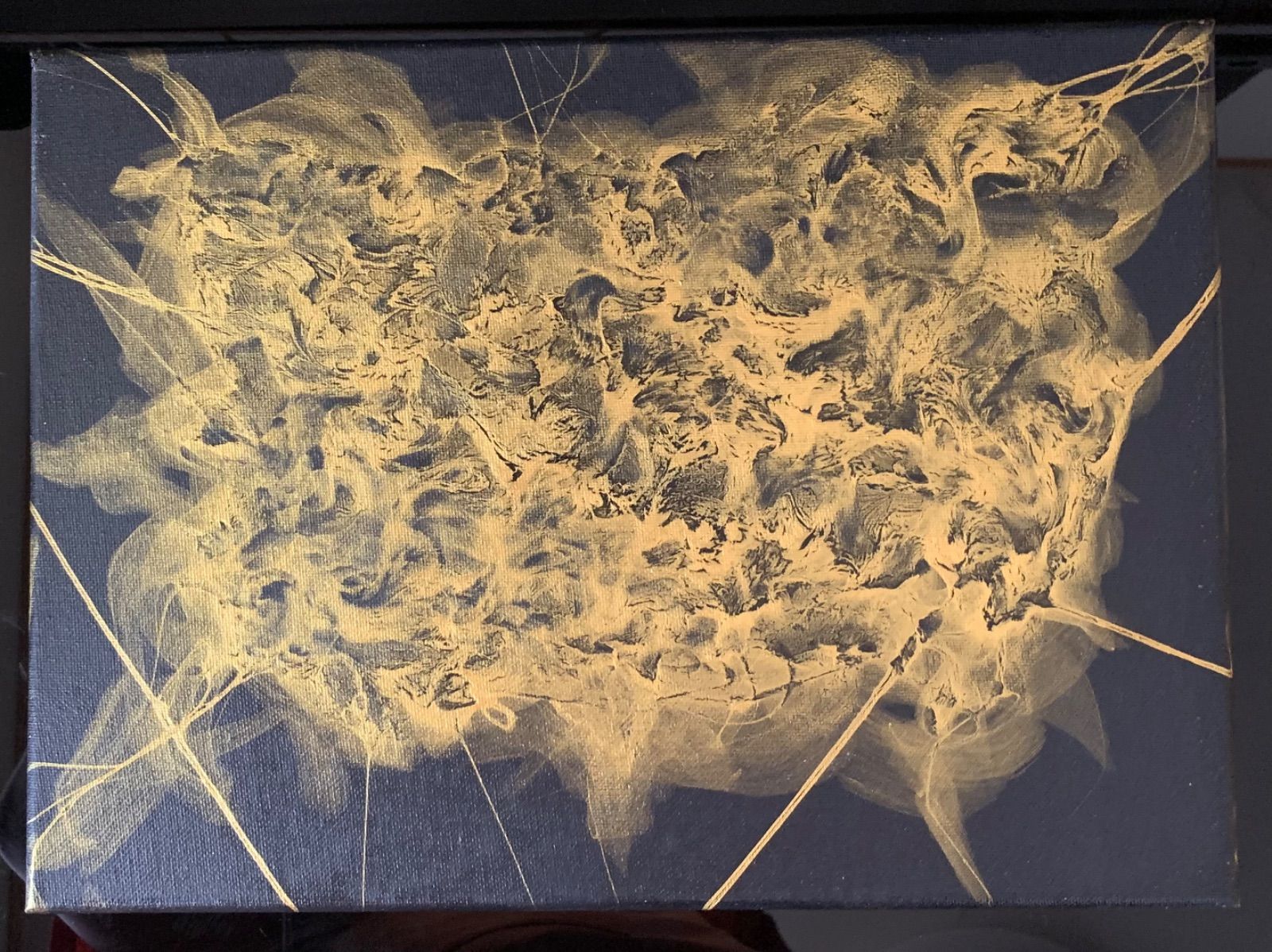 ＊無題 金舞踊 テクスチャーアート 造形絵画 キャンバス＊