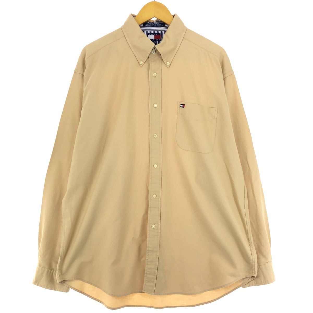 古着 90年代 トミーヒルフィガー TOMMY HILFIGER 長袖 ボタンダウンシャツ メンズXL ヴィンテージ/eaa428844