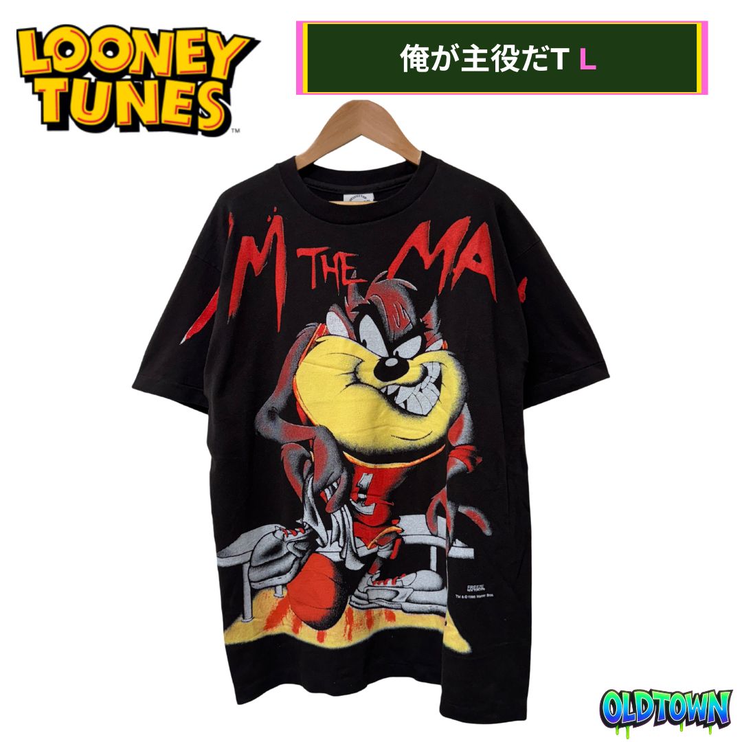 【希少☆USA製90s】ルーニーテューンズ トランプTシャツ ブラック メンズL 希少☆USA製90s】ルーニーテューンズ トランプTシャツ ブラック