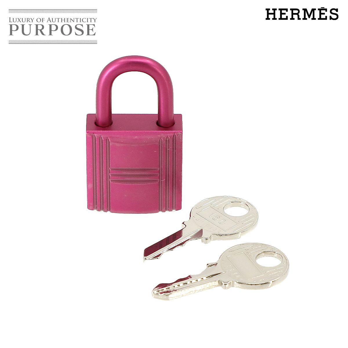 新品 未使用 エルメス HERMES カデナ 鍵 セット 南京錠 モノクローム ソーピンク シルバー ロック Cadena Lock 90228944  - メルカリ