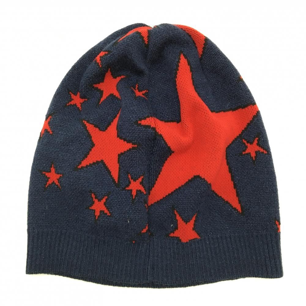 MARK&LONA マークアンドロナ ニット帽 ネイビー系 FREE ゴルフウェア