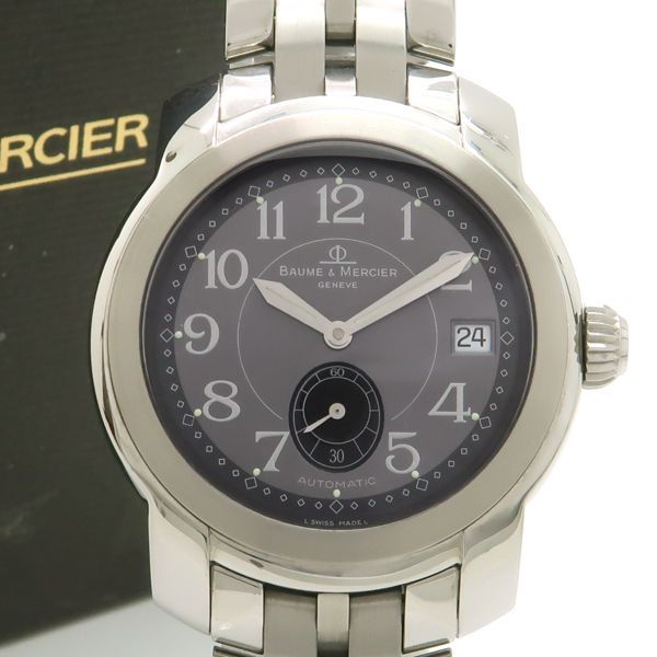 BAUME&MERCIER ケープランド MV045221 メンズウォッチ 自動巻 AT グレー文字盤 SS 美品 箱付 ボーム＆メルシエ  ◇送料込◇質屋-9520 - メルカリ