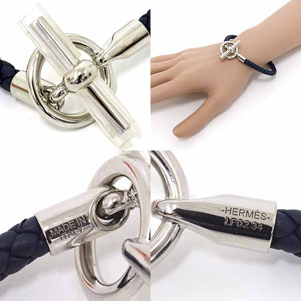 エルメス HERMES レザーブレスレット グレナン ヴォー
