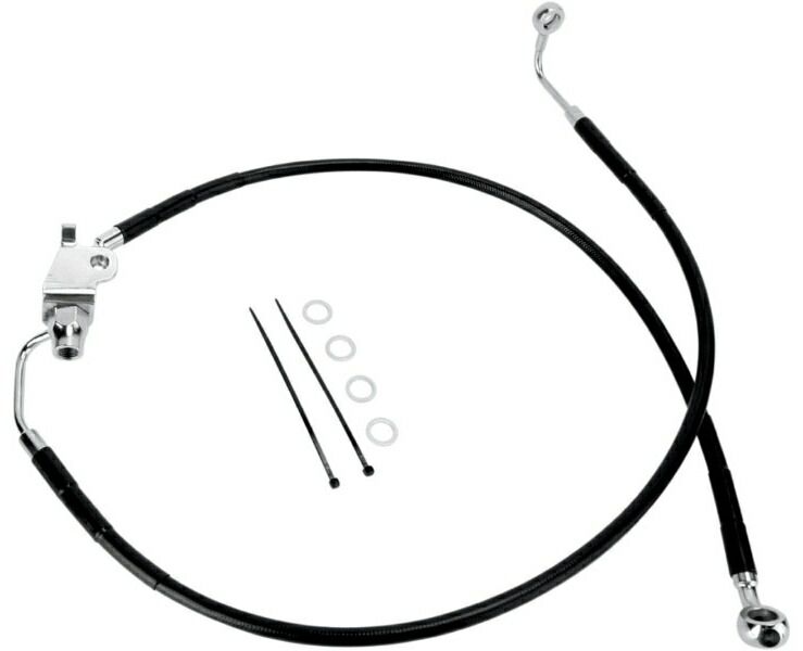 豊富な品揃え。 リアブレーキラインキット ブラック 2004〜13年スポーツスター 半額多数！