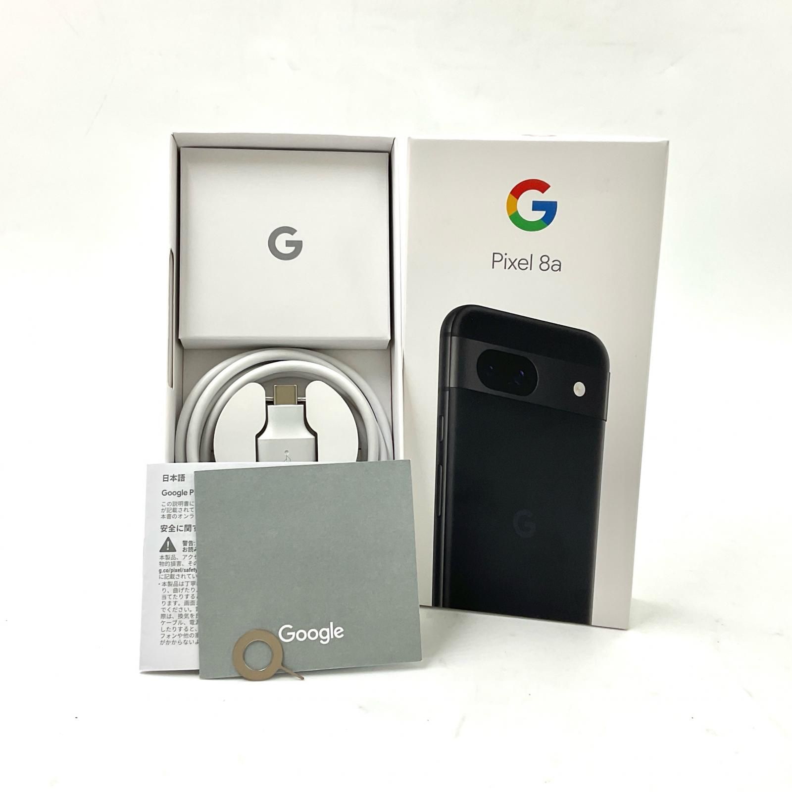 Google Pixel 8a 128GB SIMフリー/白ロム [Obsidian] 全額返金保証 