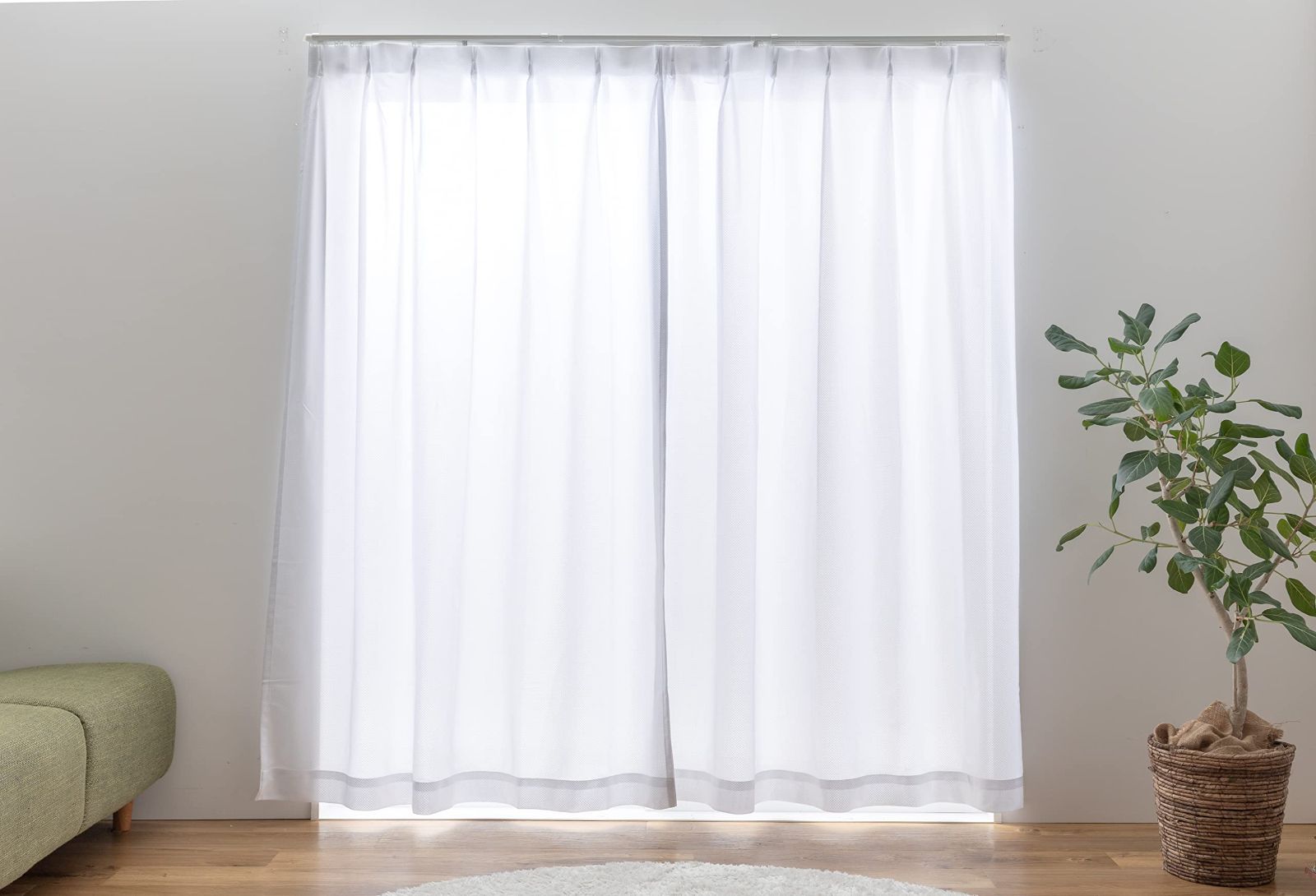 Size:丈238 cm x 幅100 cm (1枚組) ユニベール(Univer) ユニベール レースカーテン UV75%以上 ミラー 防炎 省エネ 幅100×丈238 2枚組 洗える ホワイト サーブル