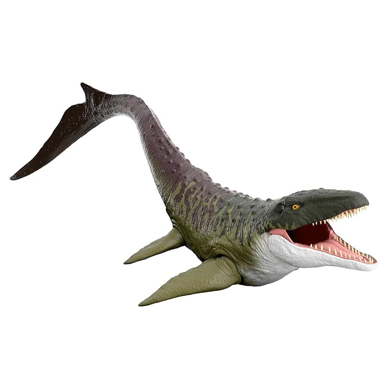 マテル ジュラシックワールド JURASSIC WORLD スーパービッグ モササウルス 子供向けフィギュア 恐竜 おもちゃ 動く 大きい 全長 約93cm 4歳から グリーン JGB51
