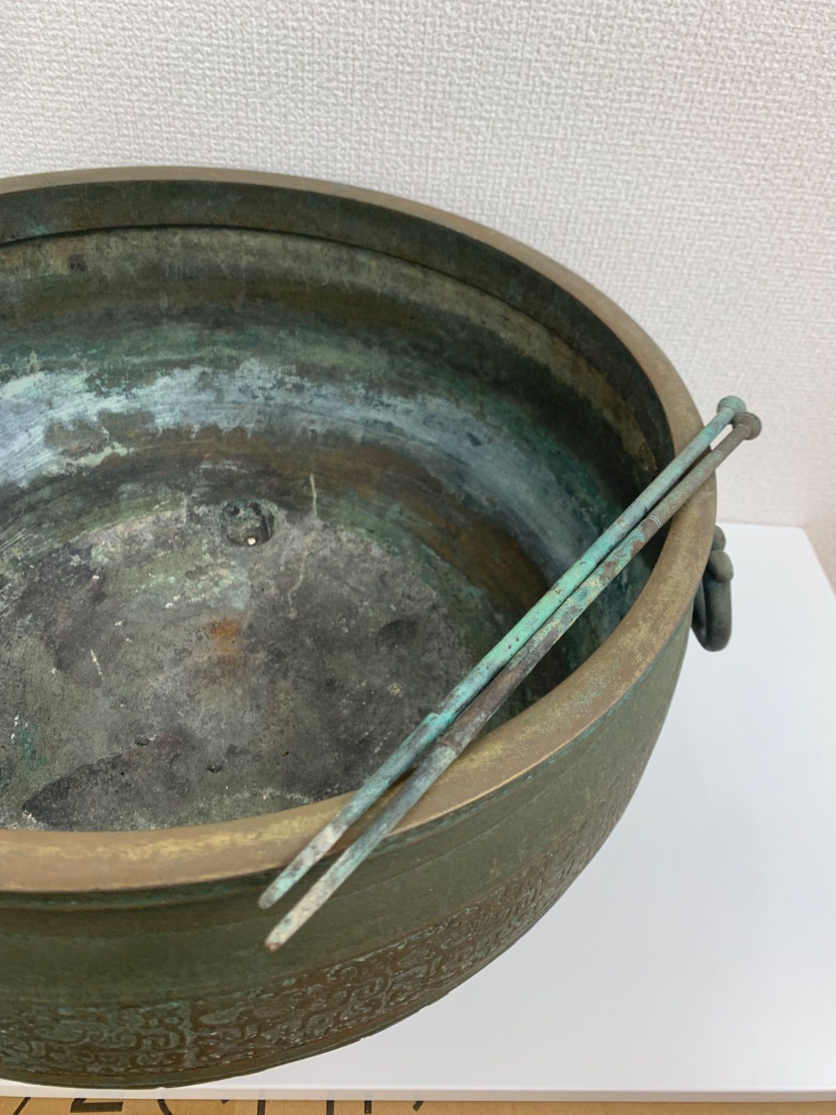 火鉢 木製台座 レトロ火鉢 お買い得品 古民家 アンティーク C504③