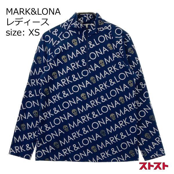 MARK&LONA マークアンドロナ　長袖　ハーフジップ 総柄　ブラック　48 MARK&LONA マークアンドロナ 長袖 ハーフジップ 総柄 ブラック 48