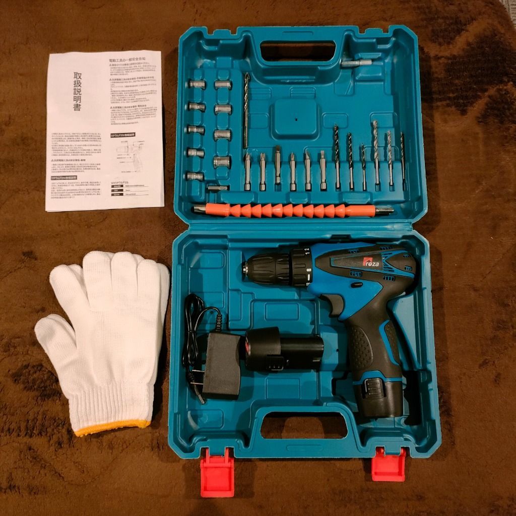大容量バッテリー 電動ドライバー 充電式 小型 12V 最大トルク