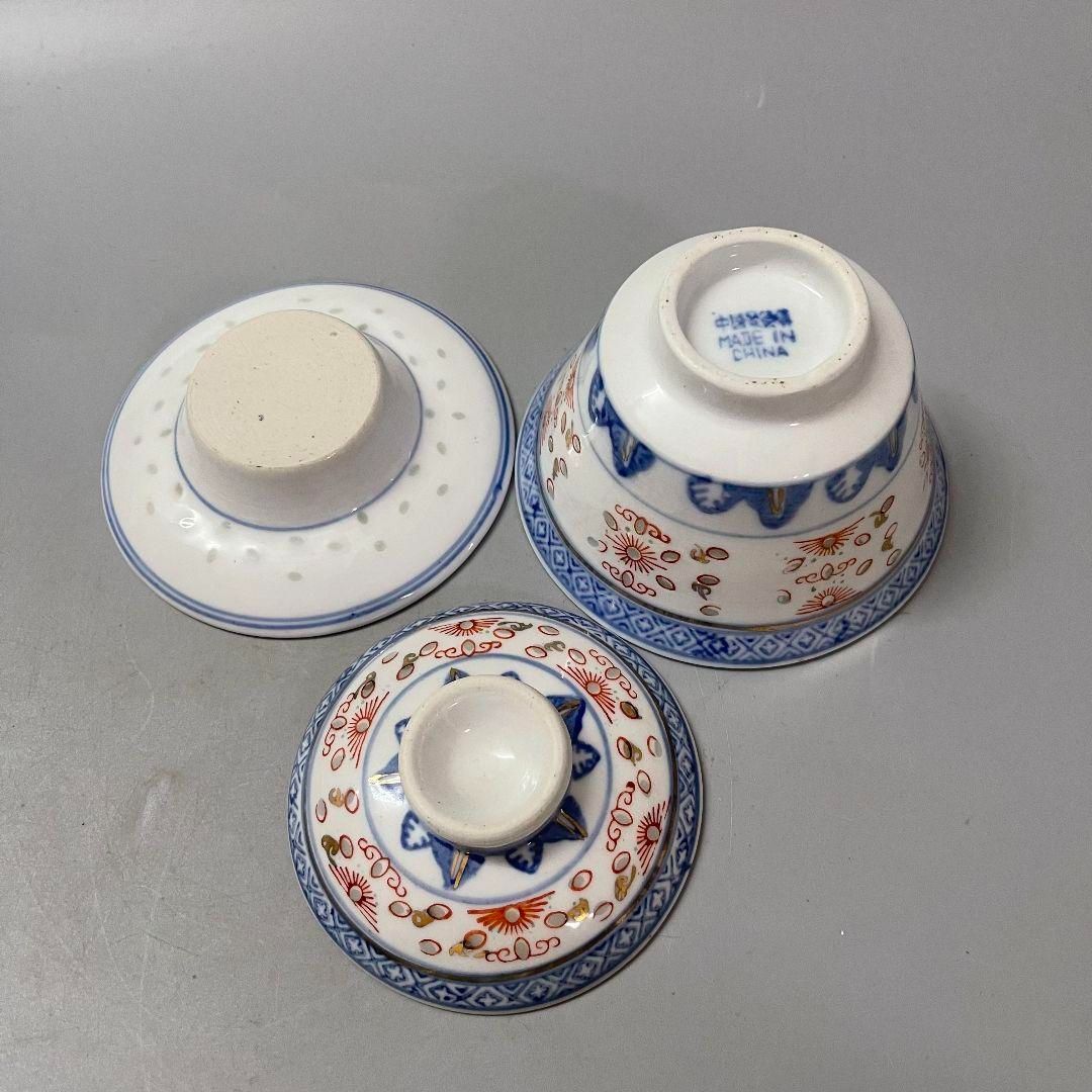中国茶器 青花玲瓏加彩三才蓋碗 茶杯 単体 蓋付き茶器 飲茶食器 煎茶道具 中国茶器 青花玲瓏加彩三才蓋碗 茶杯 単体 蓋付き茶器 飲茶食器