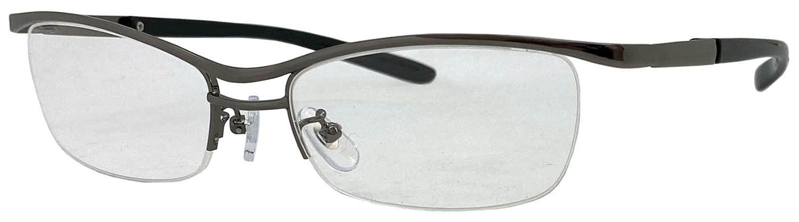 Color ガンメッキフレーム 2.50 Face Trick glasses カッコいい老眼鏡メタルナイロール UV400クリア防曇加工老眼鏡レンズ|ブルーライトカット鯖江メーカー高性能レンズ老眼鏡 ｶﾞﾝﾒｯｷﾌﾚｰﾑ RGC0022-1 2.50