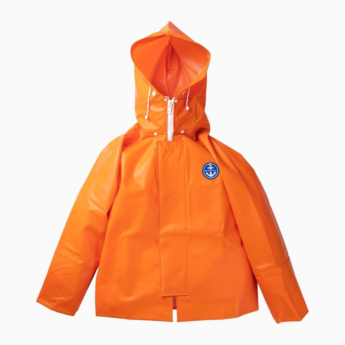 レインコート 赤紺 ビニール通勤通学光沢PVCエナメル自転車ウインド