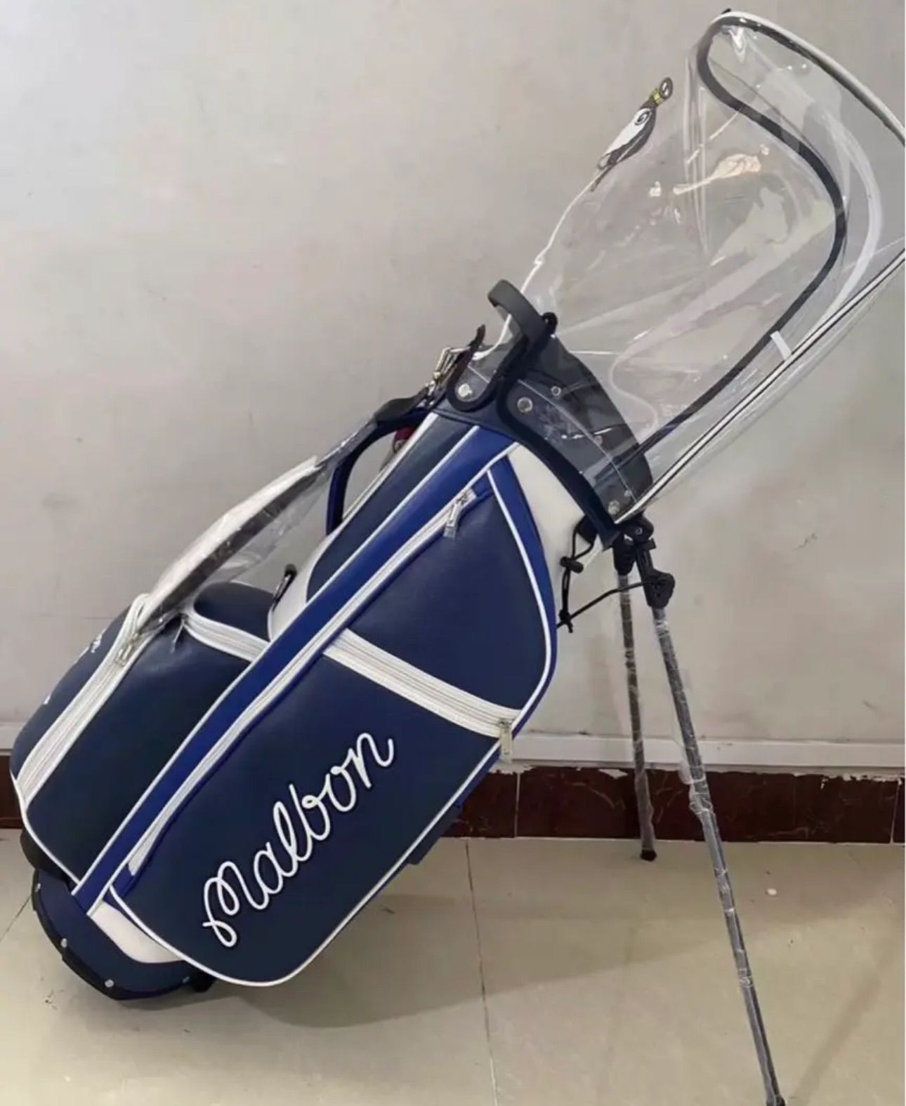 Malbon golf マルボン ゴルフ キャディバッグ ゴルフバッグ ブルー 