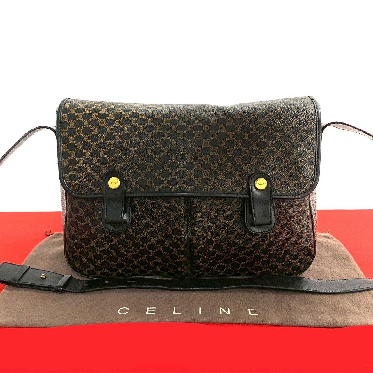 極 美品 CELINE セリーヌ ヴィンテージ マカダム ブラゾン