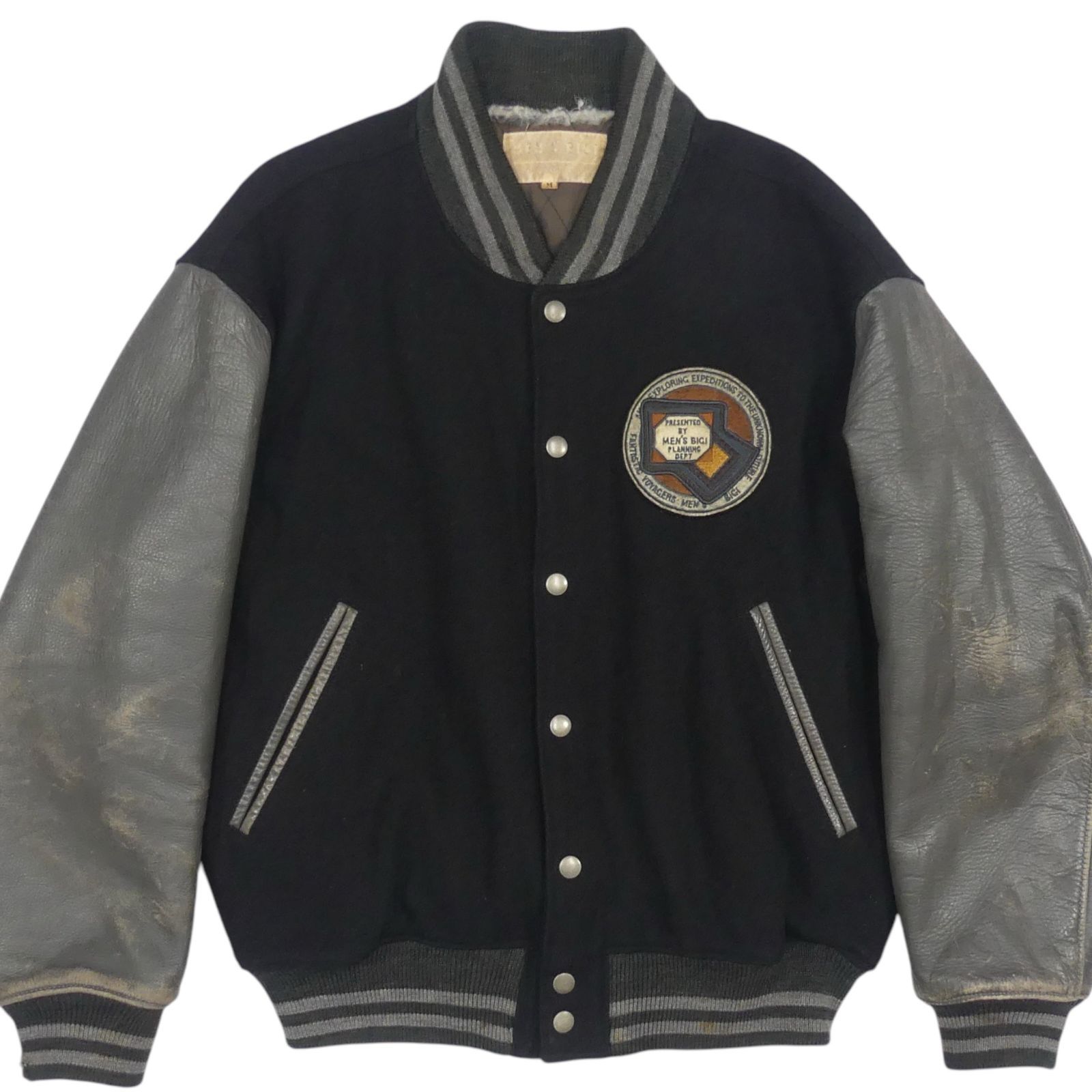 MENS BIGI メンズビギ スタジャン M 古着 レザー ブルゾン ジャンパー