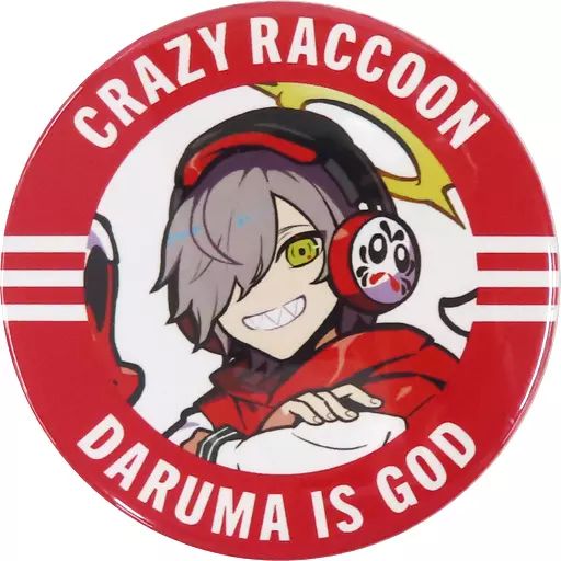 だるまいずごっど 缶バッジ 中古】バッジ・ピンズ だるまいずごっど (Crazy Raccoon) 缶バッジ
