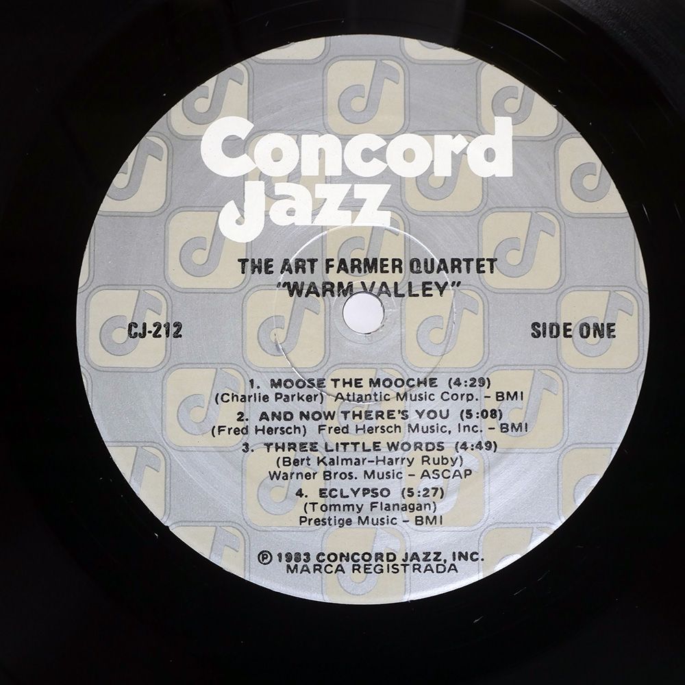 米 US盤 ART FARMER/WARM VALLEY/CONCORD JAZZ CJ212 LP - メルカリ