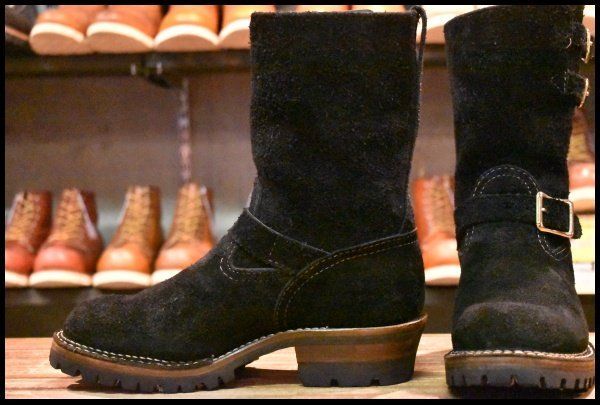 7E 良品 13年】WESCO ウエスコ カスタムボス ブラック ラフアウト 黒 