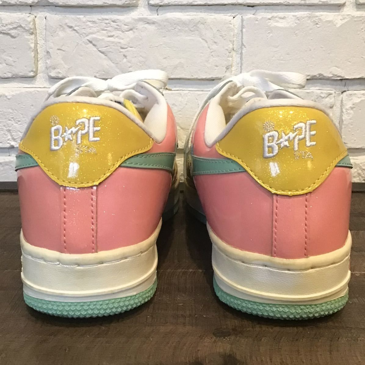 ラメ BAPESTA スニーカー 27.5cm US9.5 a bathing ape glitter BAPE 