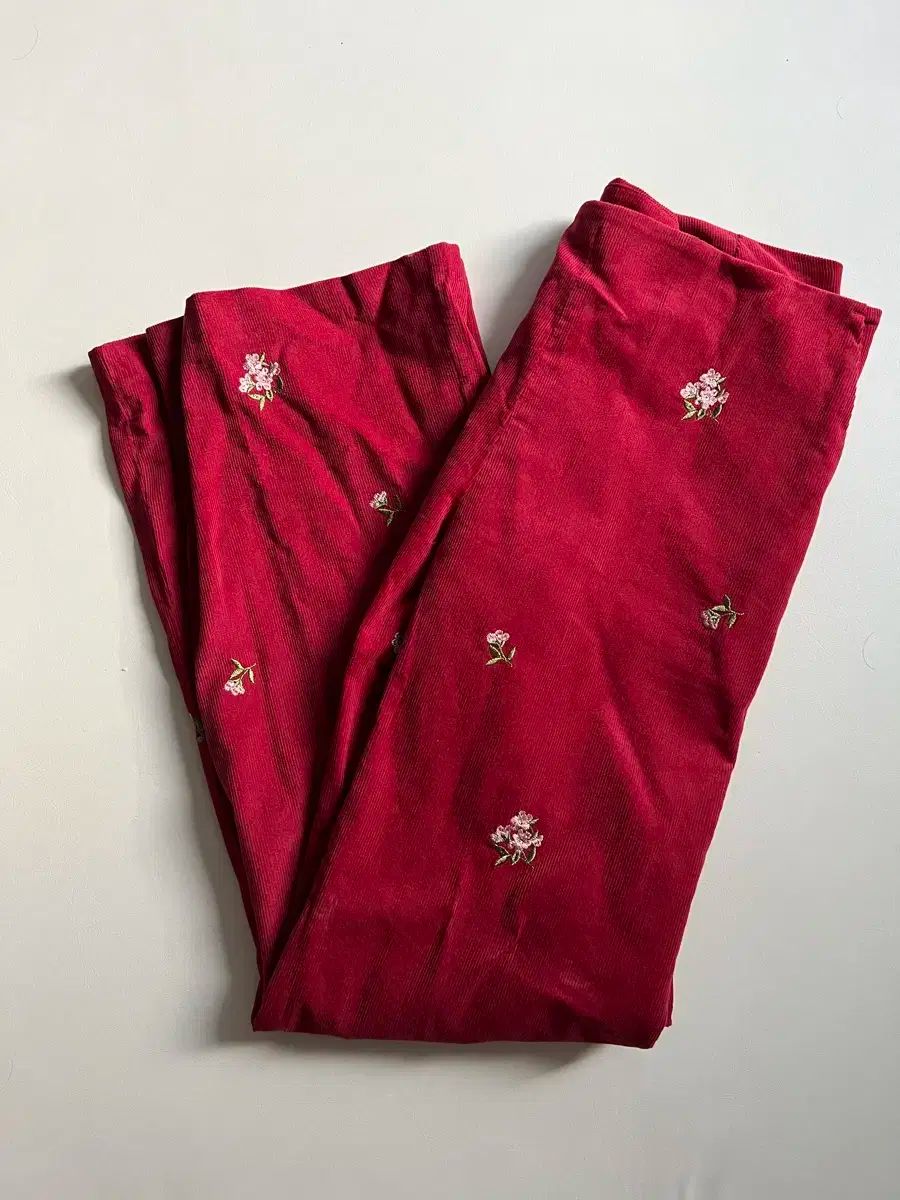 フラワーパターン コーデュロイ