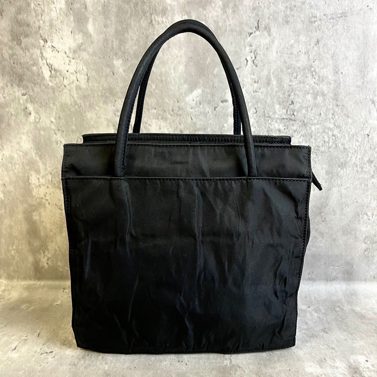 PRADA プラダ テスートナイロン 刺繍 ロゴ ハンドバッグ トートバッグ