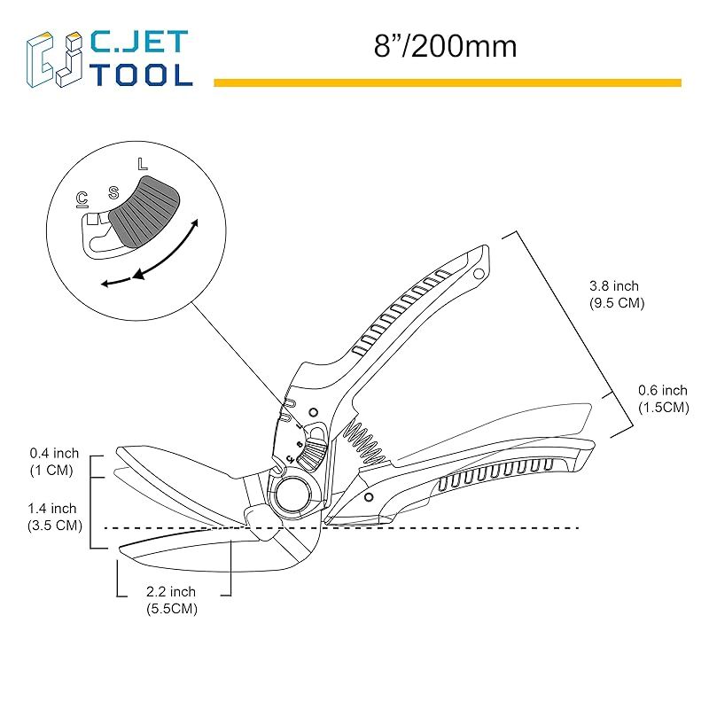 C.Jet Tool 万能ハサミ ステンレス鋼製 多機能 鋼製刃 多目的切断工具 -
