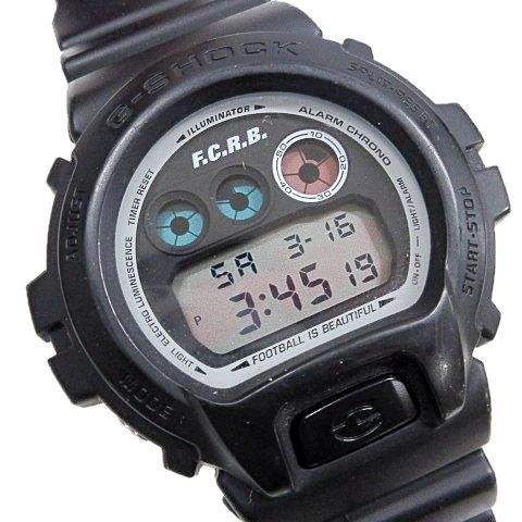 ジーショック G-SHOCK × FCRB 18SS 腕時計 DW-6900FS デジタル ラバーバンド ウォッチ 稼働品 黒 ブラック