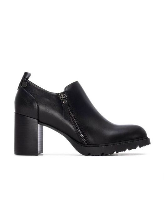 送料無料 キシタイ レディース パンプス シューズ Women s Zipper Block Heel Pumps By XTI Black