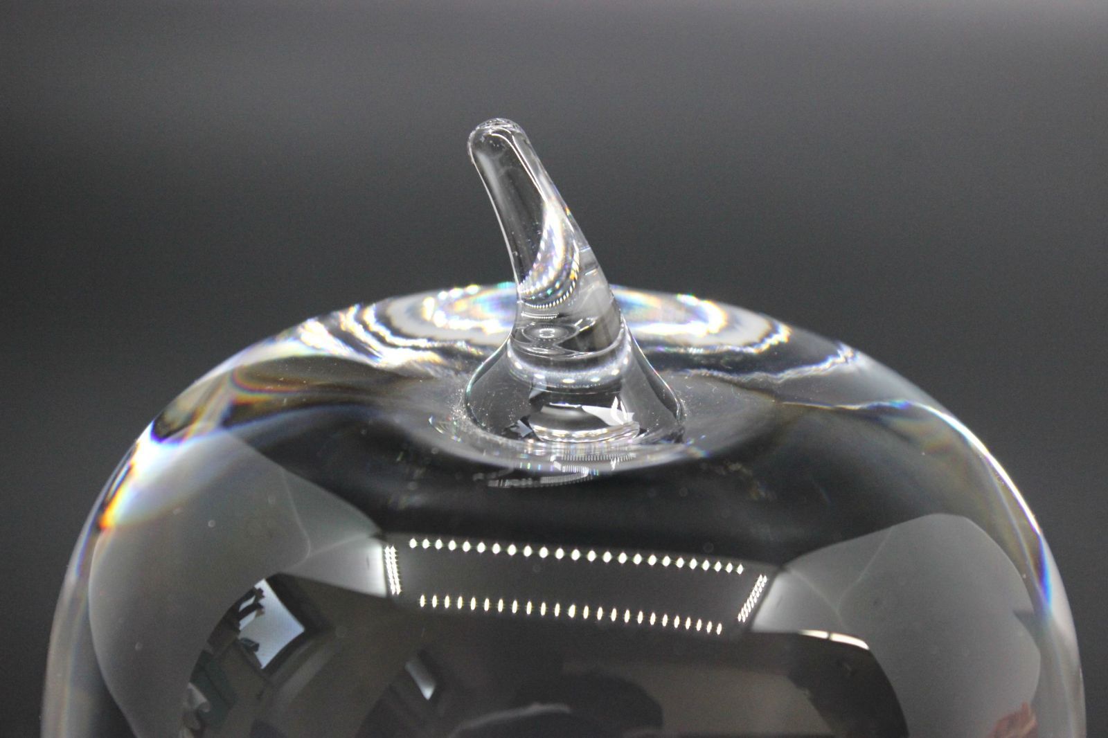 ティファニー ペーパーウェイト 卸売 アップル リンゴ クリア オブジェ