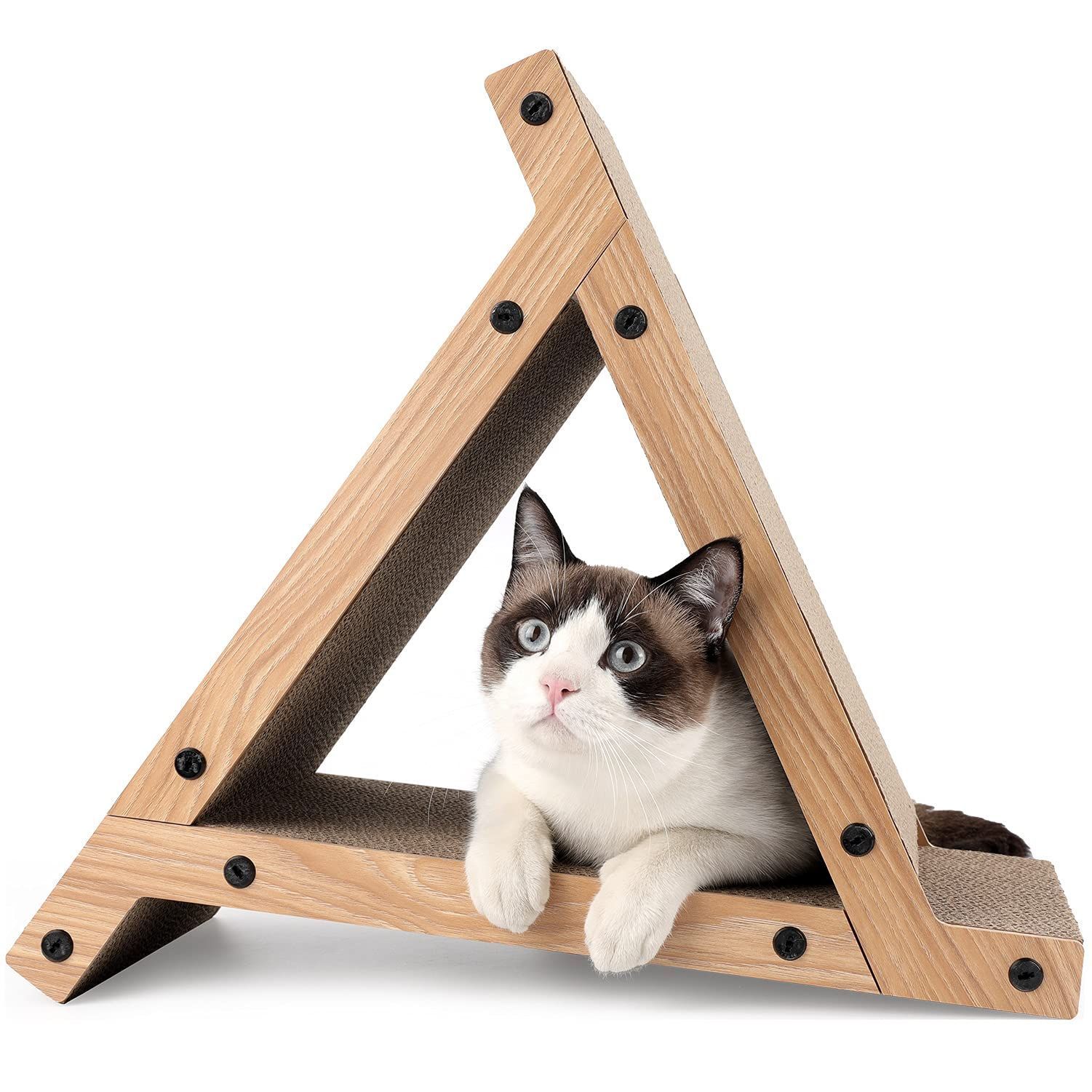 色: 猫ラウンジ】FUKUMARU 猫用トライアングル型キャットハウス 爪とぎ uri HUAHAO 新型三菱 アウトランダー PHEV gn0w コンソールボックス