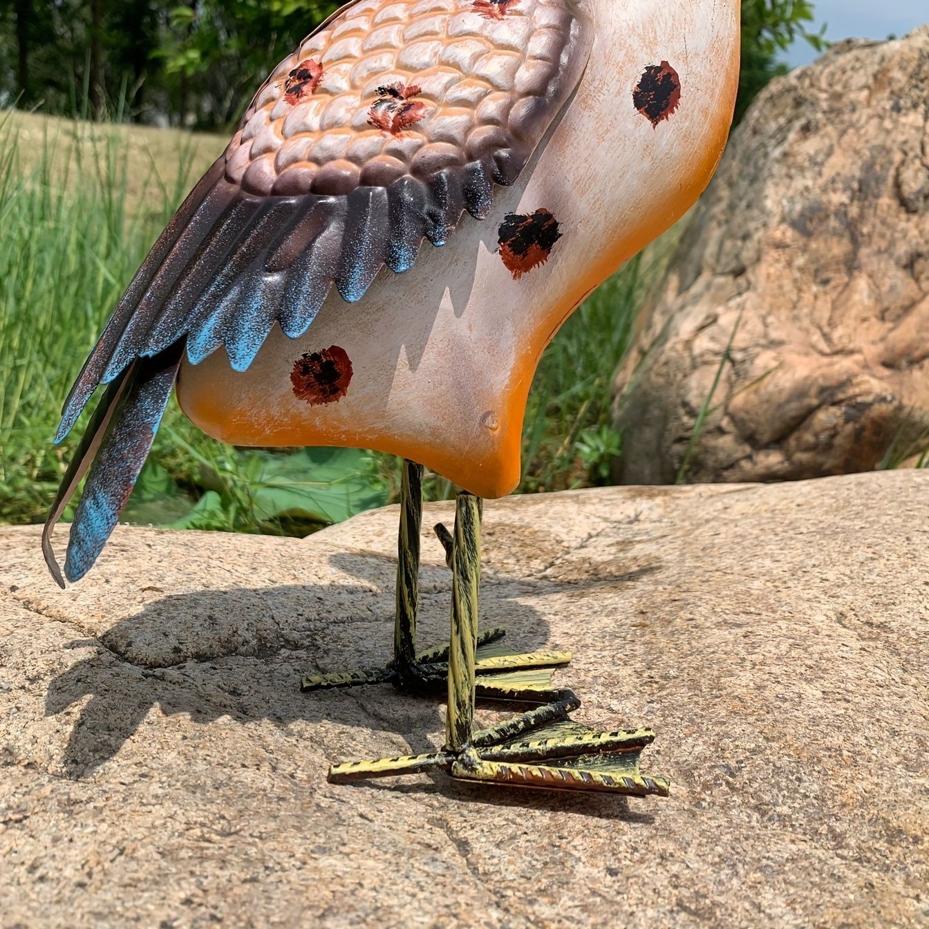 置物 オブジェ ガーデンオーナメント ペリカン 水鳥 バード 青 ピンク 室内 屋外 インテリア 玄関 リビング ダイニング 装飾 庭 ガーデニング 装飾 ガーデン 金属 ギフト インテリア用品 贈り物 雑貨