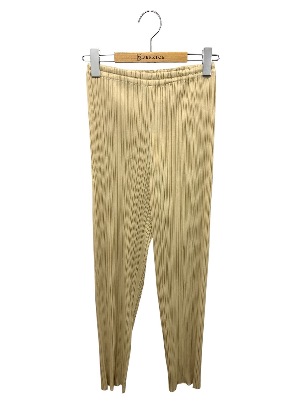 イッセイミヤケ　スラックス　ベージュ プリーツプリーズイッセイミヤケ PP05-JF609 パンツ M ベージュ