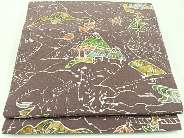 平和屋着物○九寸開き名古屋帯 玩具文 鬼しぼ縮緬 正絹 逸品