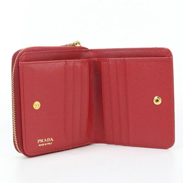 プラダ 二折財布 レディース PR90349 サフィアーノトライアングル財布  