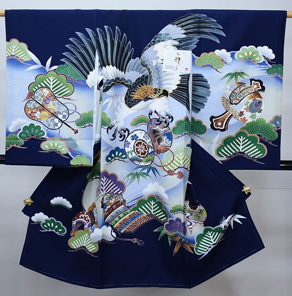 お買得価格 お宮参り 産着 のしめ 男児 正絹 羽二重 金刺繍