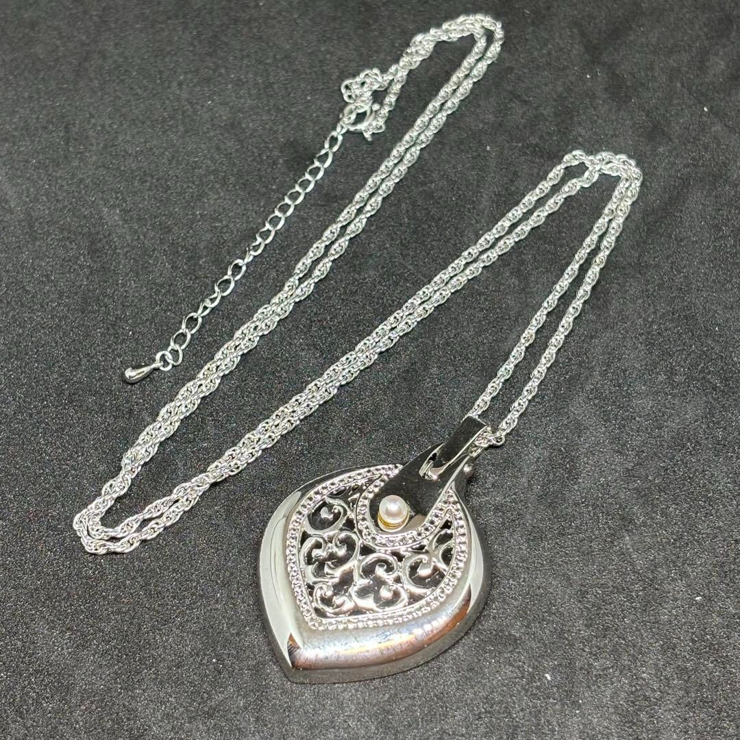 【美品】MIKIMOTO パール 真珠 シルバー ルーペ ペンダント ネックレス 美品 ミキモト MIKIMOTO パール 真珠 ルーペ ペンダント