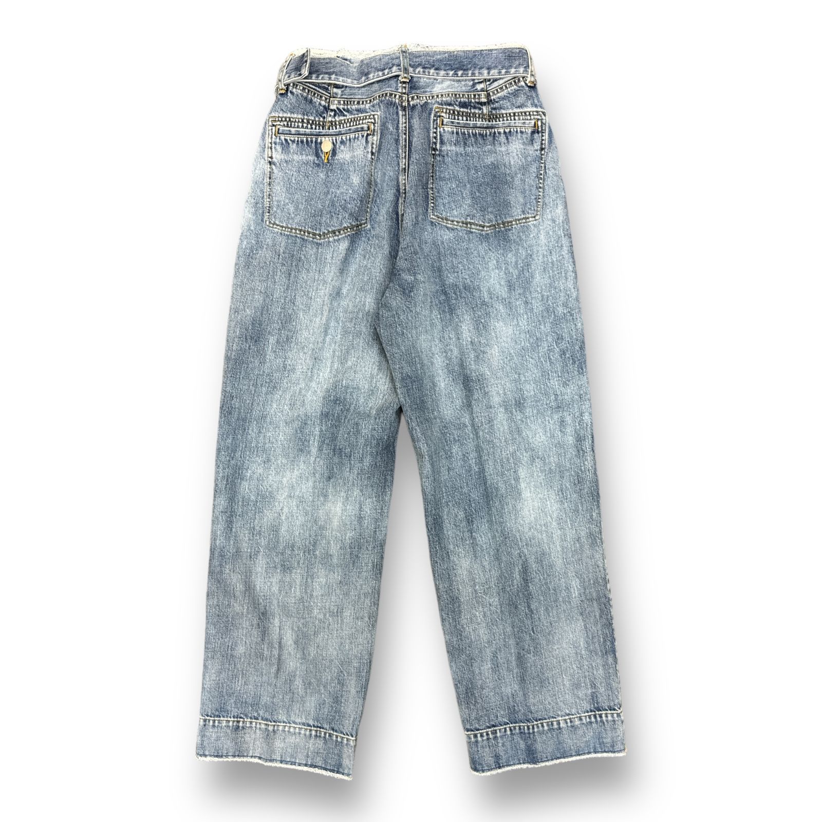 定価49500円 新品 YOKE 23SS CUT-OFF WIDE DENIM PANTS カット