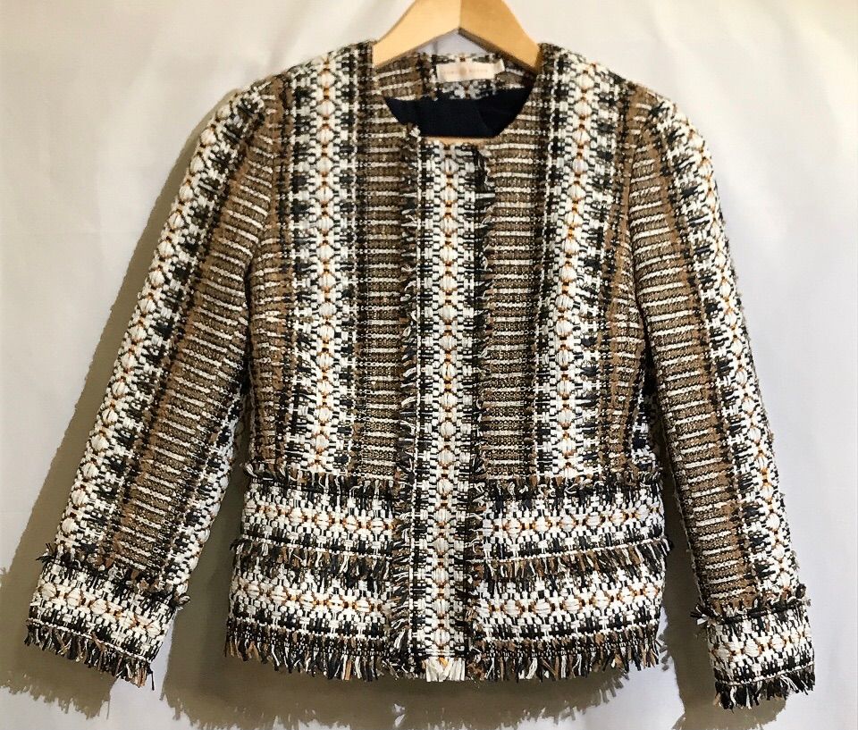 TORY BURCH トリーバーチ ノーカラージャケット ツイード